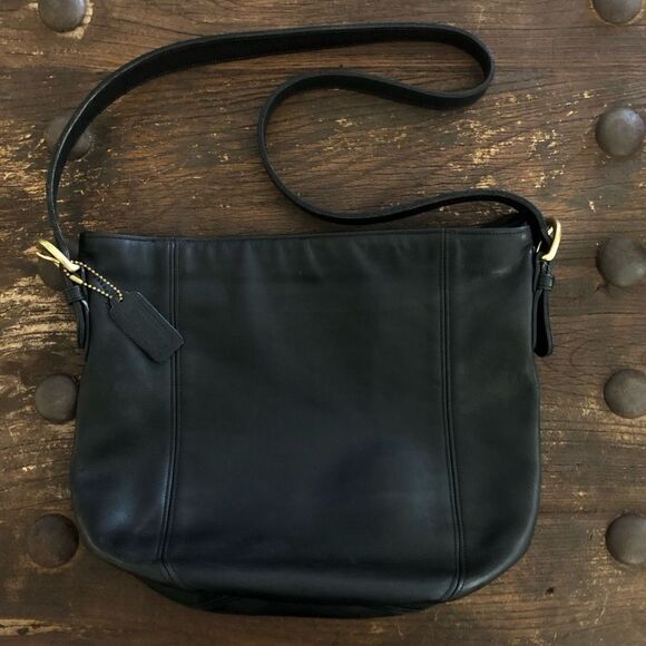 Coach Vintage Monterey Hobo Black Leather Bucket Bag - Picture 3 of 13